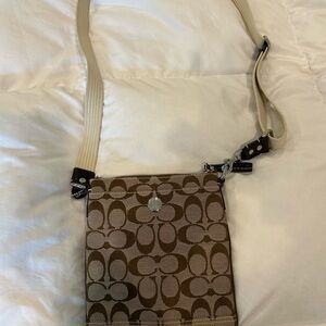 Coach Brown and Tan Crossbody Bag